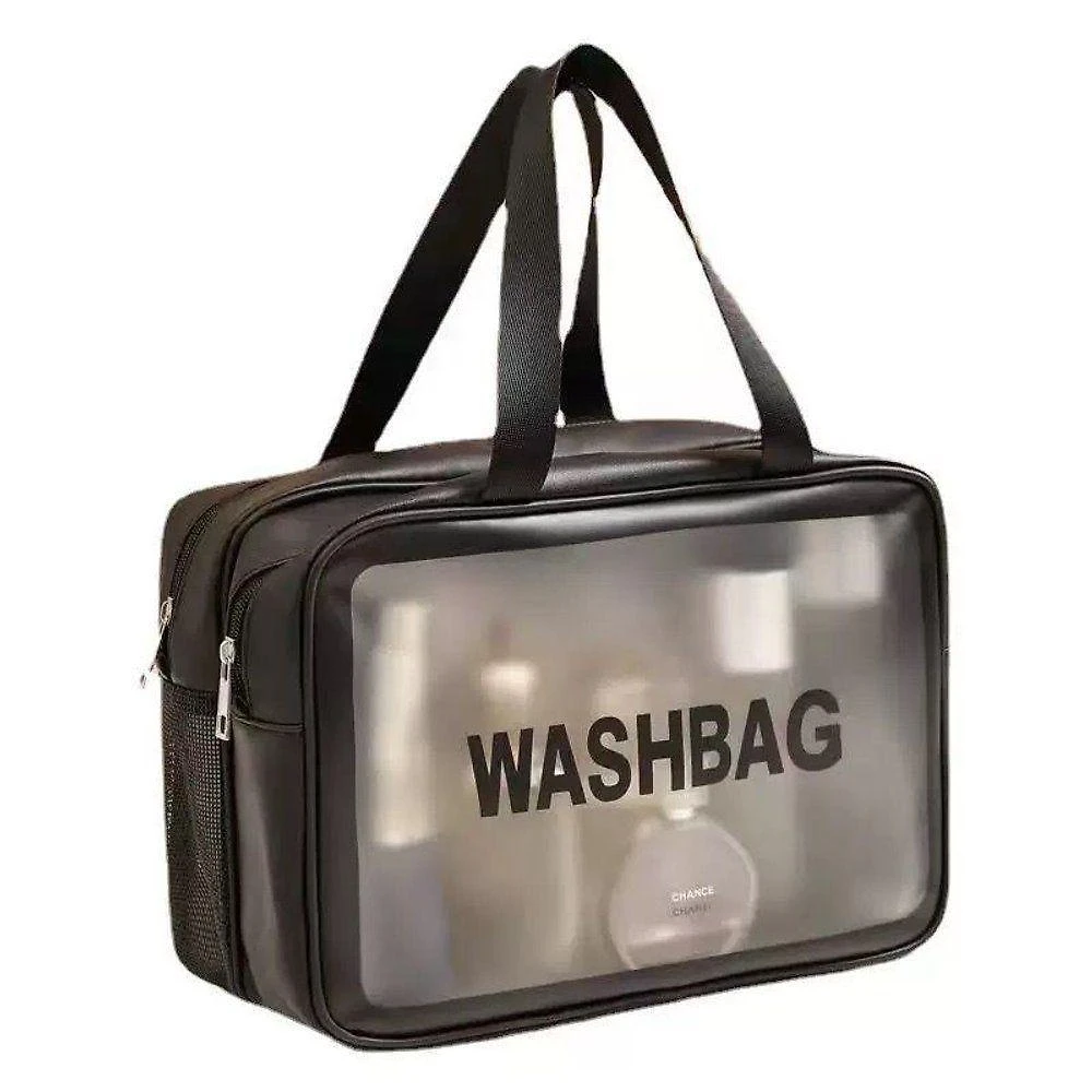 Necessaire Top Rio Comercial Retangular em Poliéster 20X13X30 Rosa Branco Preto Feminina