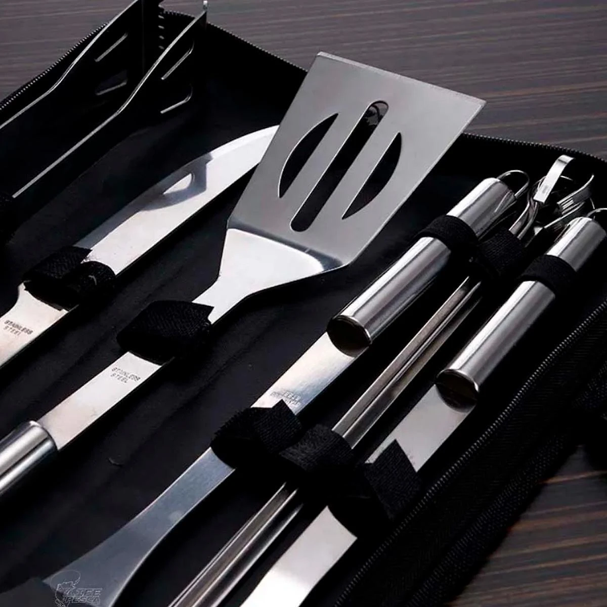 Miniatura Kit Churrasco Profissional Inox Ideal Para Presentear