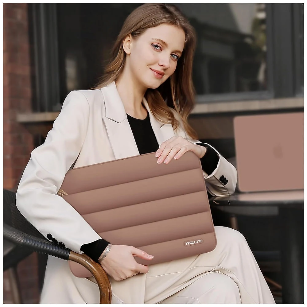 MOSISO Sleeve 13-13.3" para Laptop com Bolsa Pequena, Mocha, Compatível com MacBook Air/Pro, HP, Dell, Lenovo e ASUS