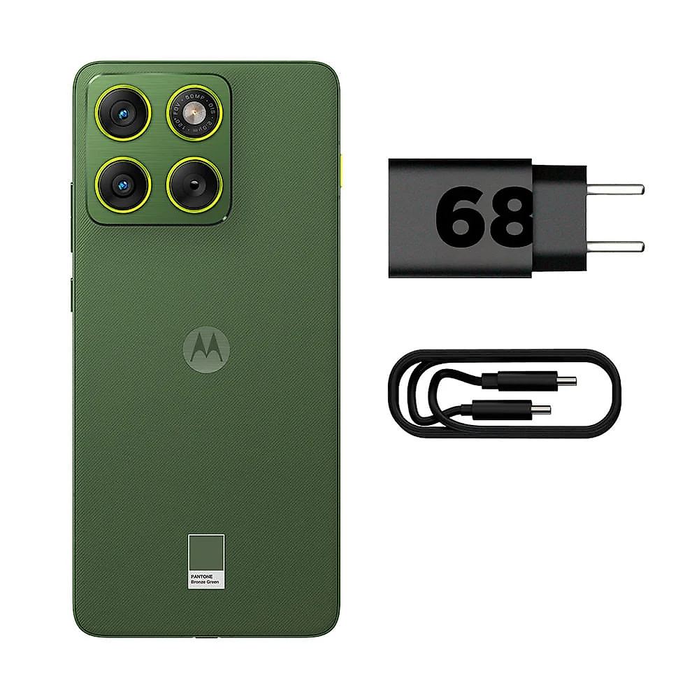 Smartphone Motorola Edge 70 5G 512GB 24GB (12GB RAM+12GB RAM Boost) Ultrafino 3 Câmeras 50MP Tela 1.5K Bronze Green