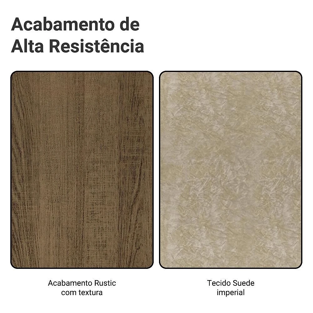 Conjunto sala de jantar tampo de madeira 6 cadeiras rustic/imperial soho madesa