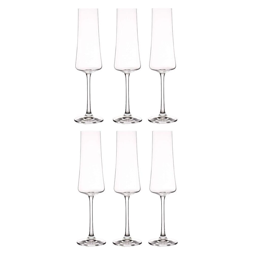6 Taças Para Champanhe Xtra Em Cristal 210ml Bohemia