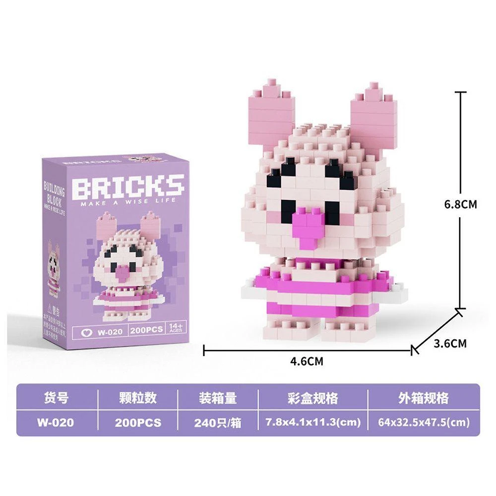Blocos de Construção 2601 Compatível com Estatuetas de Desenhos Animados em Micropartículas OEM