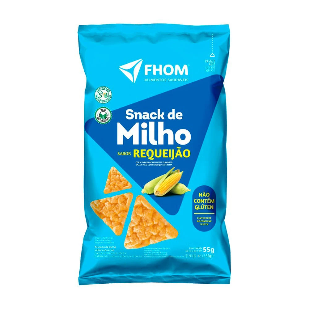 Snack de Milho Fhom Sabor Requeijao 55g