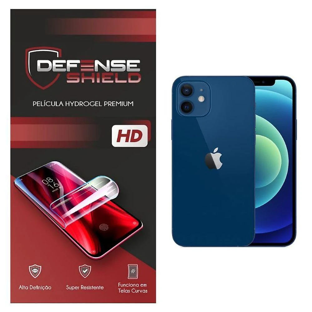 Pelicula Hydrogel Premium Para Iphone 12/12 Pro Proteção Frontal + Verso Defense Shield
