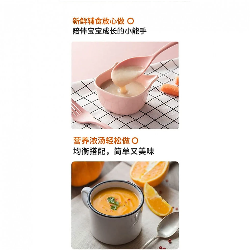 Joyoung DJ06M D23 Mini Automatic Soymilk Maker Congee Juicer Soup (White)