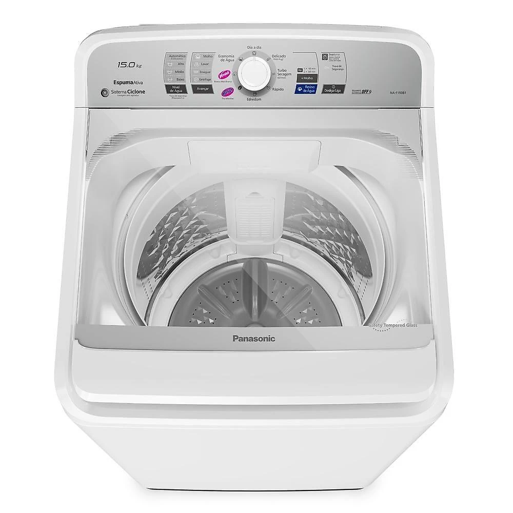 Maquina De Lavar Panasonic 15kg Sistema Ciclone Branca NA-F150B1WA 110V