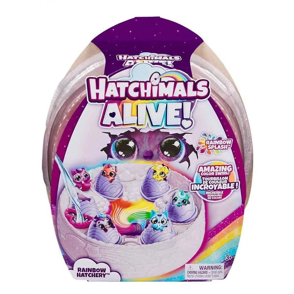 Viveiro com Ovos Hatchimals 4003 Revelação com Efeito Arco-íris 6 Personagens na Água Sunny