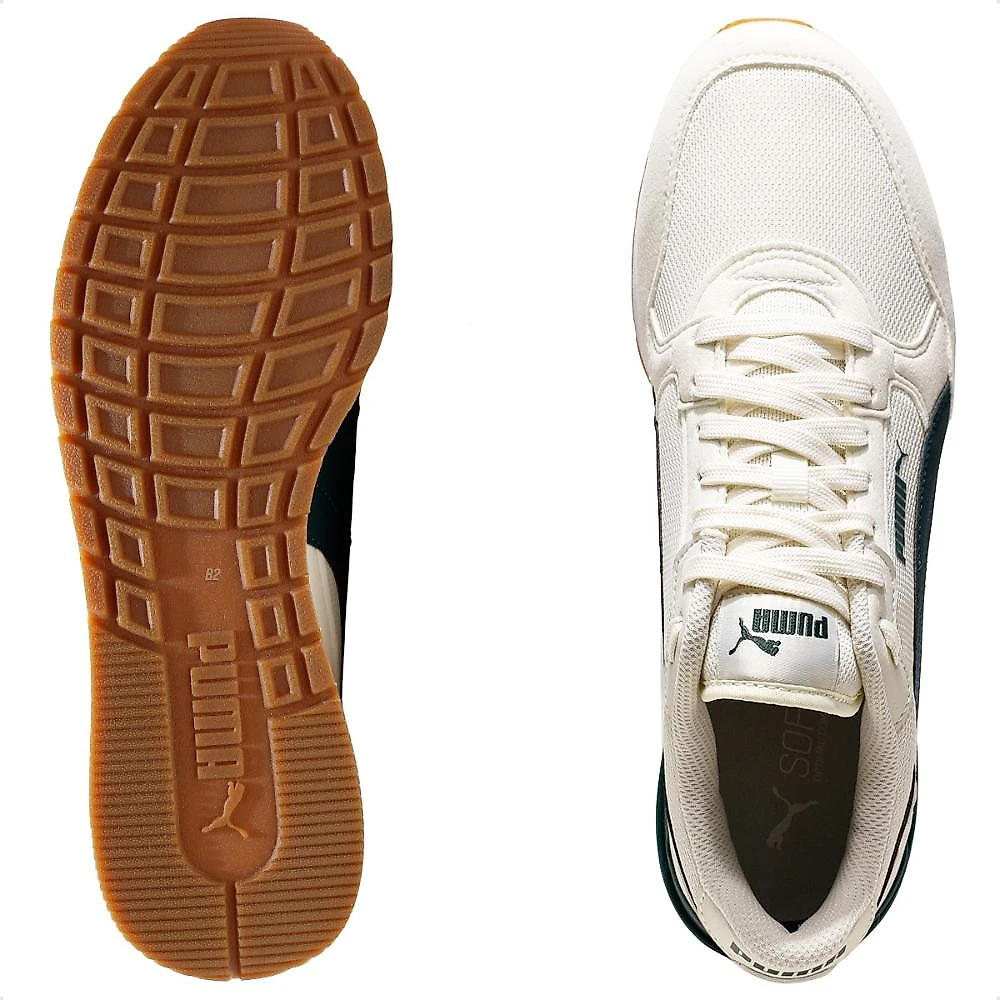 Tênis Puma  St Runner V4 L Masculino Bege / Verde - 37