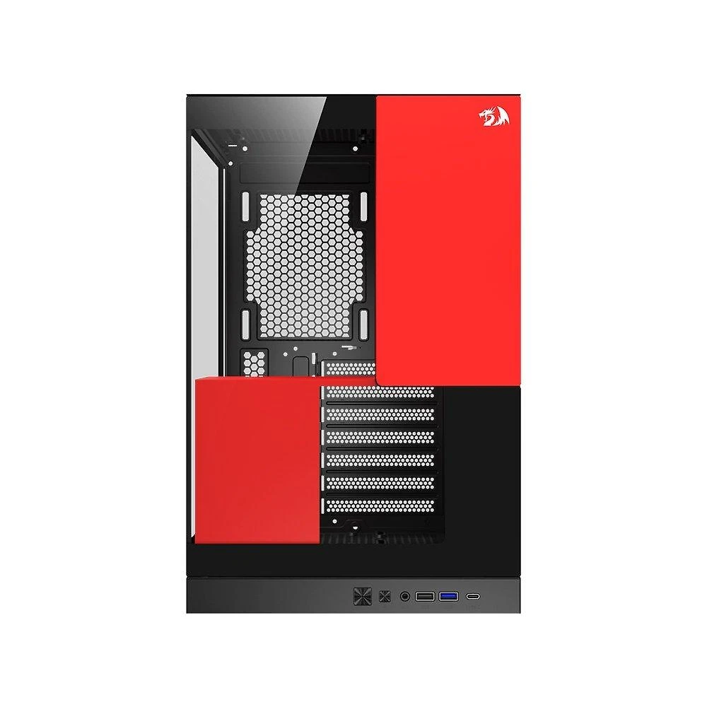 Miniatura Gabinete Gamer Redragon Eternal P&V, Mid Tower, ARGB, ATX, Lateral em Vidro, Preto e Vermelho - CA-612BR