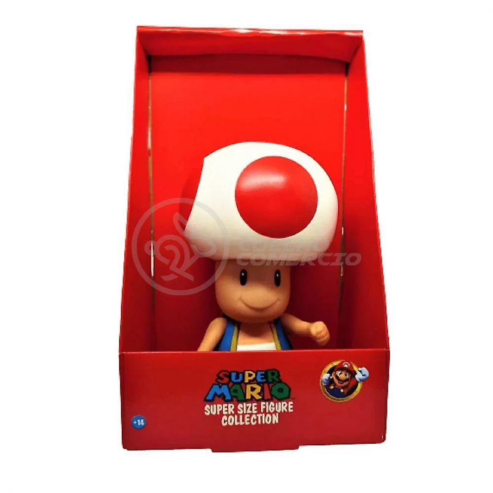 Boneco Action Figure Cogumelo Toad Articulado 20cm