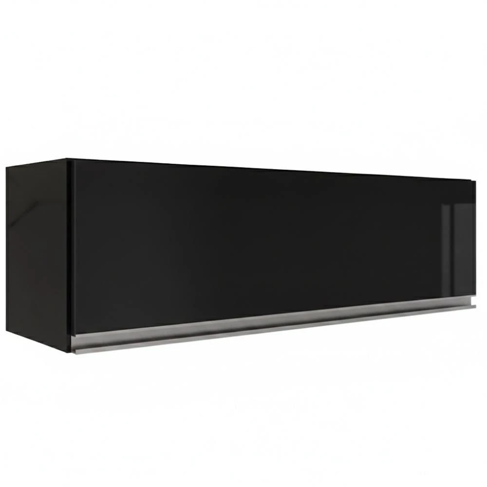 Armario Aereo 1 Porta Basculante 80 Cm Bp Fiorella Preto