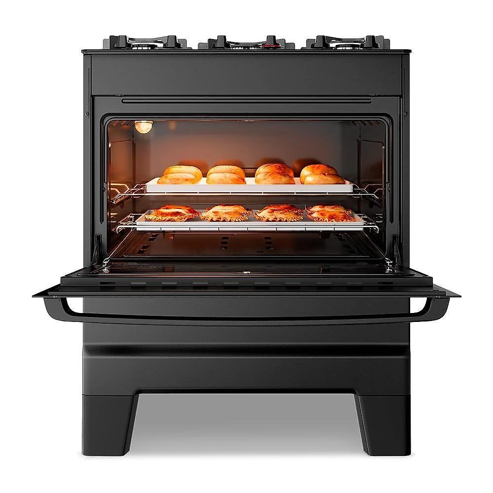 Fogão A Gás Mesa De Vidro Forno 84L Esmaltec Ideal Master Glass Preto 5 Bocas Bivolt