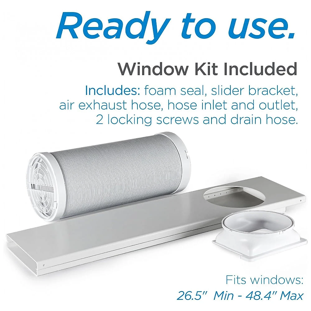 Ar Condicionado Portátil Inteligente BLACK+DECKER com Aquecimento, 12.000 BTU Resfriamento, 8.000 BTU SACC, 9.000 BTU Aquecimento para Ambientes