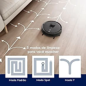 Aspirador Robô Electrolux Experience ERB60 Wi-Fi 140W Autonomia 1h40 Mapeamento Bivolt Preto