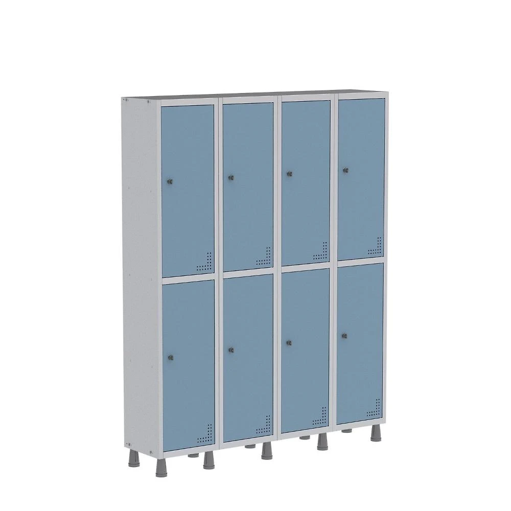 Armário Locker Guarda Volume Aço Light 8 Portas 138x179,5cm