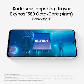 Celular Samsung Galaxy A56 Tela Super AMOLED 6.7" 128GB 5G 50MP Preto