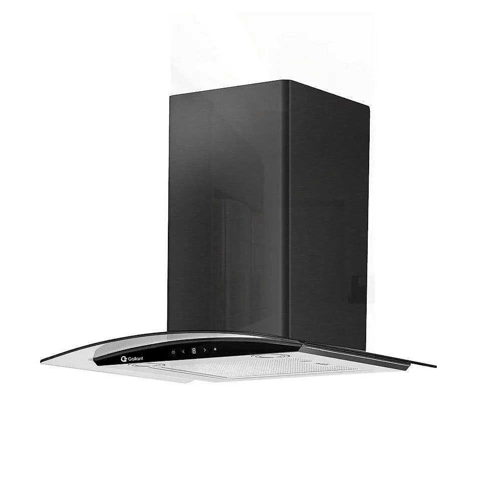 Coifa parede gallant milano vidro curvo preta 60cm 127v 127v