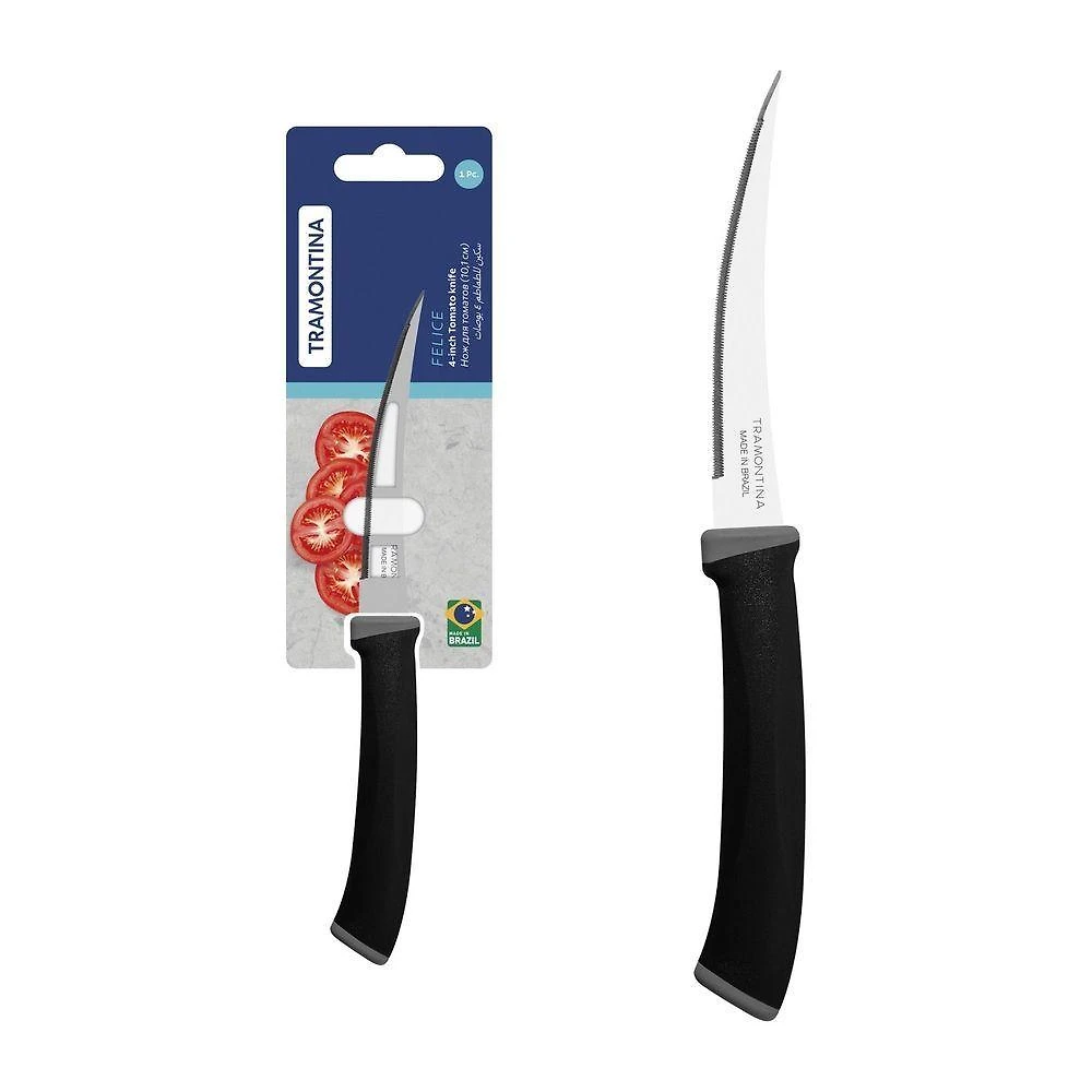 Faca Para Tomate Tramontina Felice Lâmina Aço Inox Cabo Polipropileno Preto 4 Tramontina