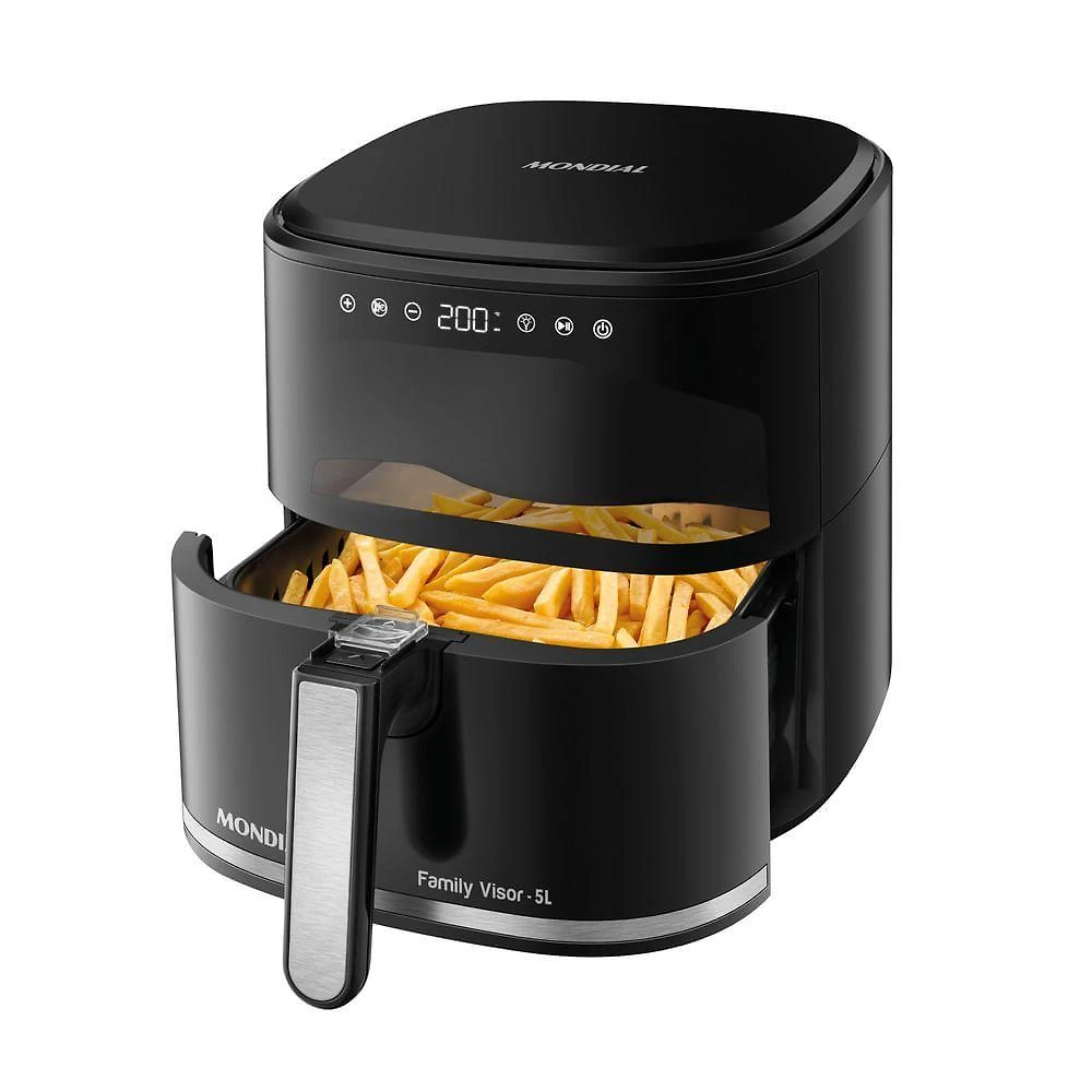 Fritadeira Sem Óleo Air Fryer Digital 5L Mondial Preto 2000w AF-50-DV 60hz 220V