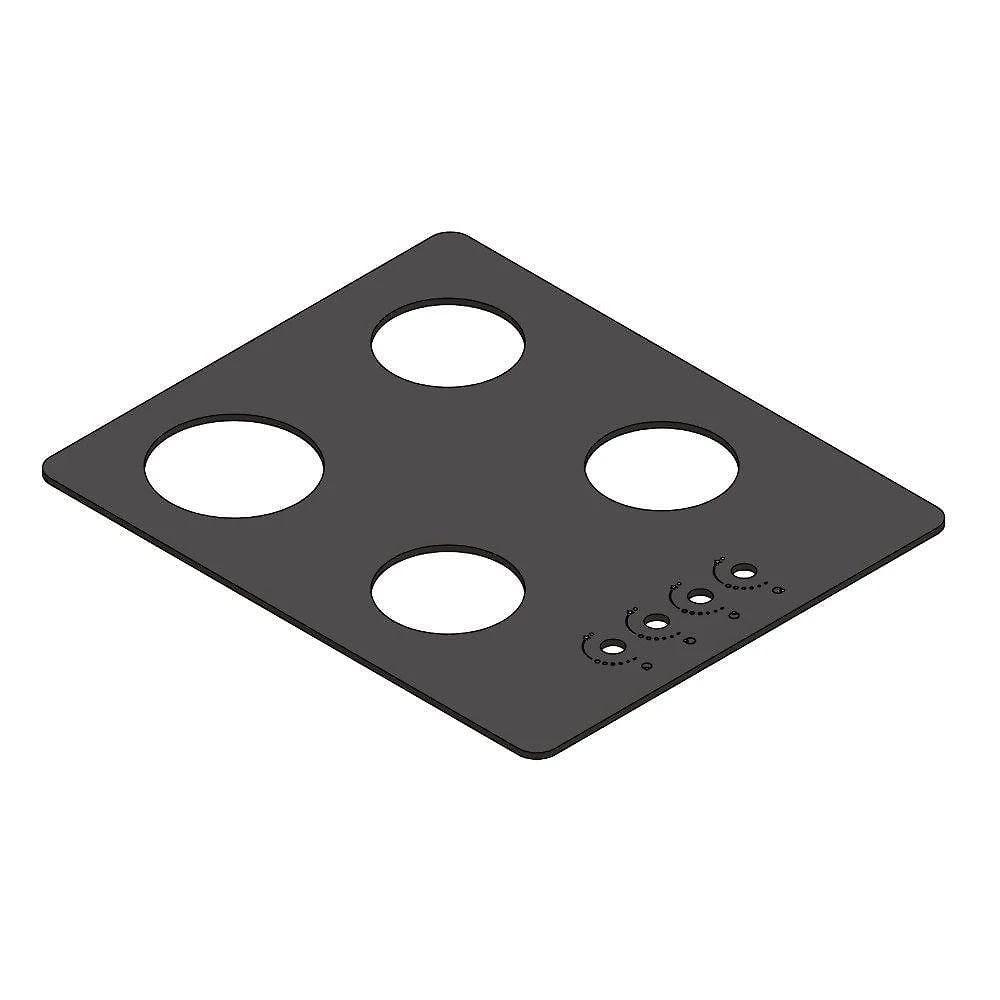 Vidro Preto Para Cooktop 4 Bocas Nardelli Preto