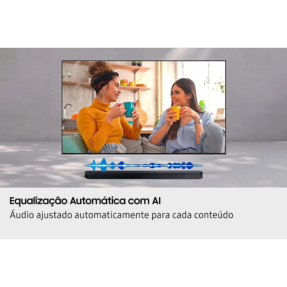 Smart TV Samsung 85" UHD 4K U8600F 2025 + Soundbar Samsung Série Q com 3.1.2 canais HW-Q600H Bivolt