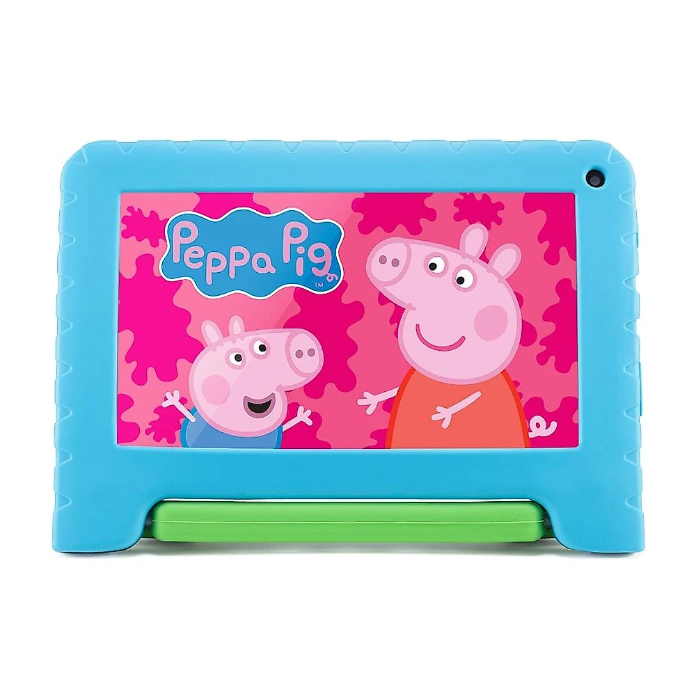Tablet infantil peppa pig com controle parental 4gb ram + 64gb + tela 7 pol + case + wi-fi + android 13 + quad core multi - nb420 multicolor