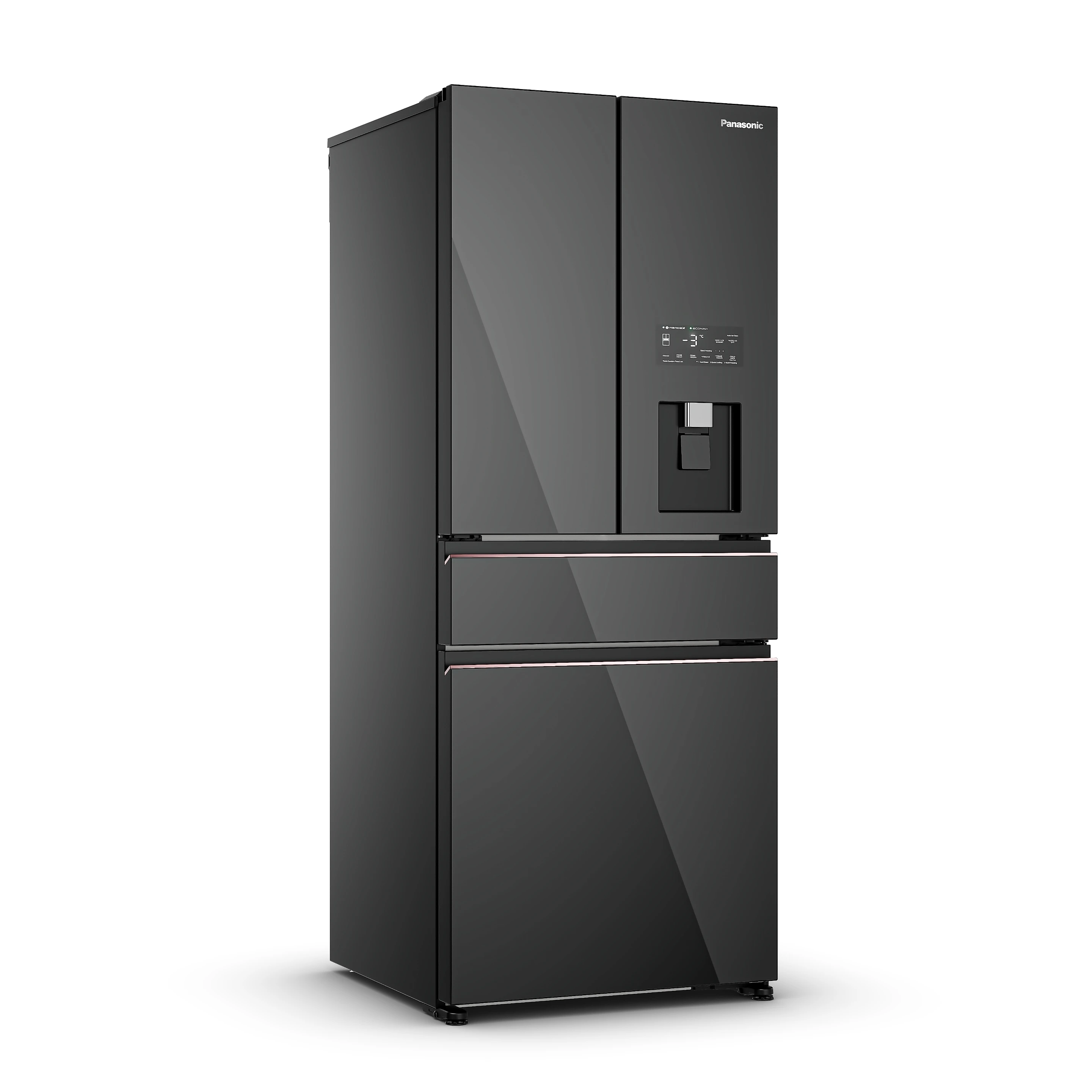 Geladeira Panasonic DB69 Prime+ edition UniqGlass French Door Frost Free 540L Inverter A - NR-DB69GVWB NR-DB69GVWBA