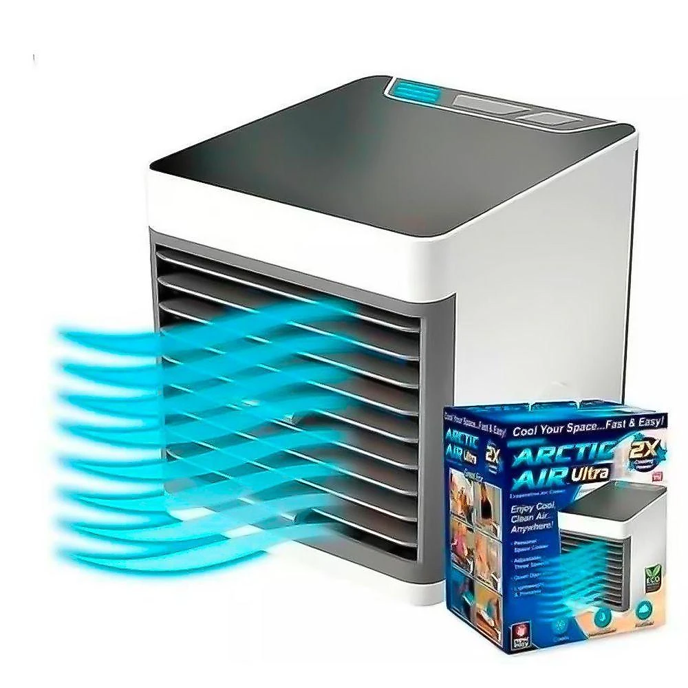 Climatizador Portátil Top Rio Comercial 3 Velocidades Branco Pessoal com Luz LED