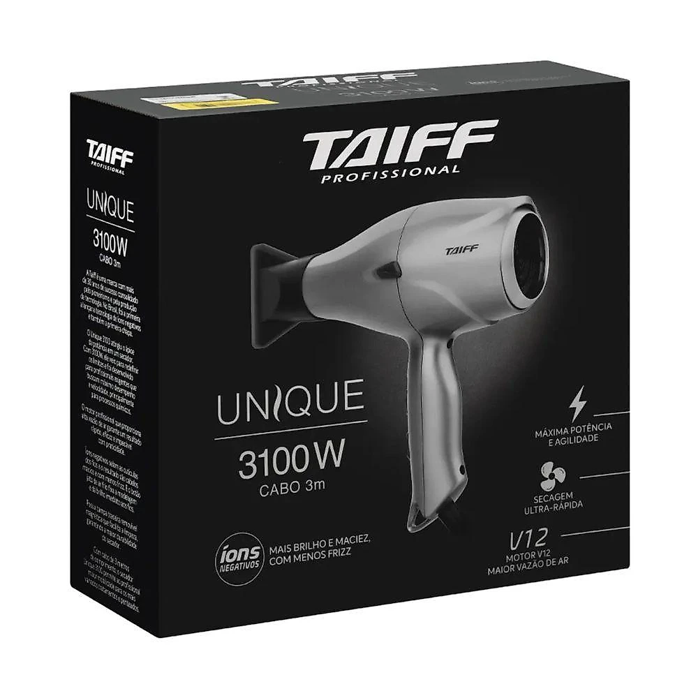 Secador De Cabelo Unique 3100W Prata 220V