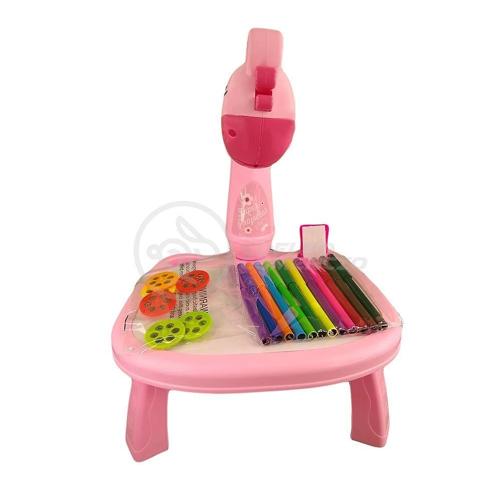 Projetor Para Desenho Infantil Aprendizagem Girafa Rosa