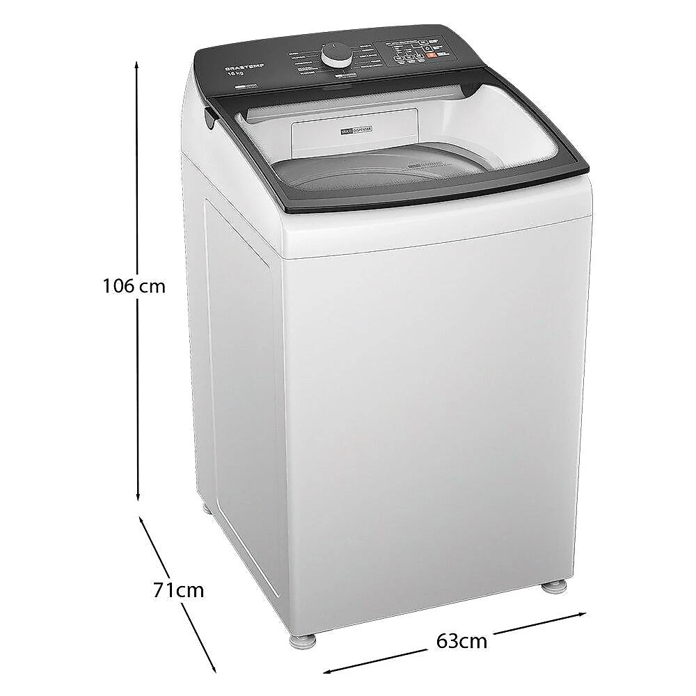 Máquina de Lavar Roupas Brastemp 16Kg BWF16AB, Branca - 220 Volts