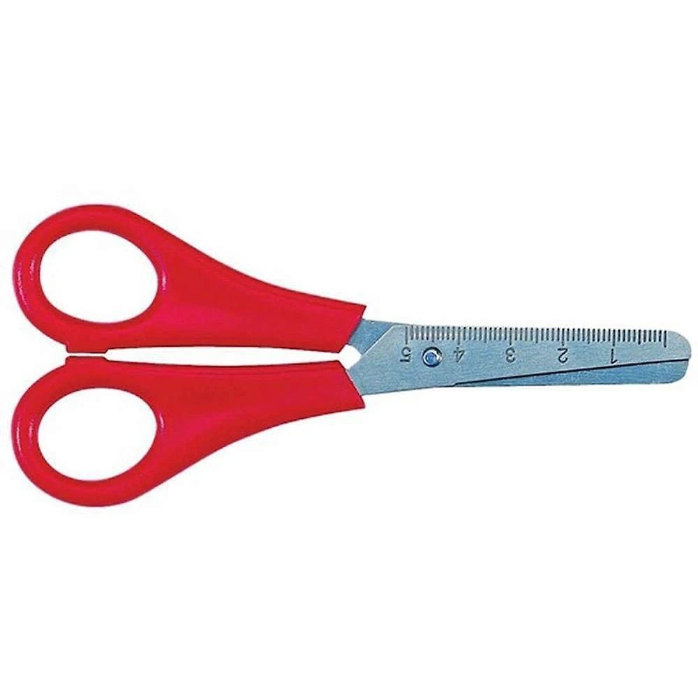 Tesoura Escolar Sertic KS-95C com Régua Plástica 13,5cm Caixa 20 Unidades