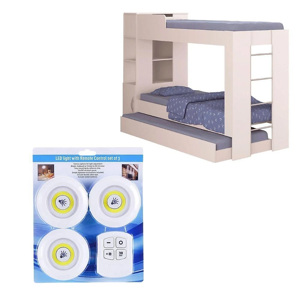 Beliche Ditália Cama Auxiliar Com Kit Luz Cm-15 Cor:branco Branco