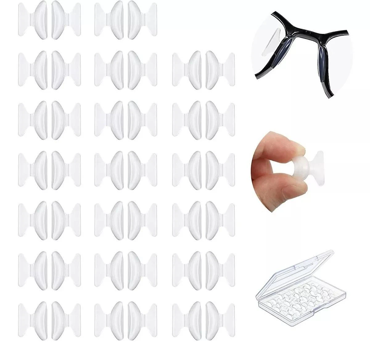 Plaqueta Silicone Acetato Óculos Preta Lua 3,5mm