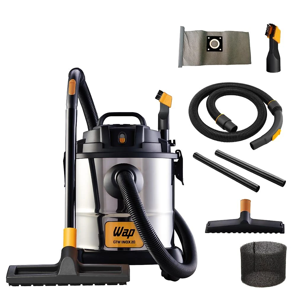 Aspirador de pó e Água wap gtw inox 20 1600w bico canto e escova 220v