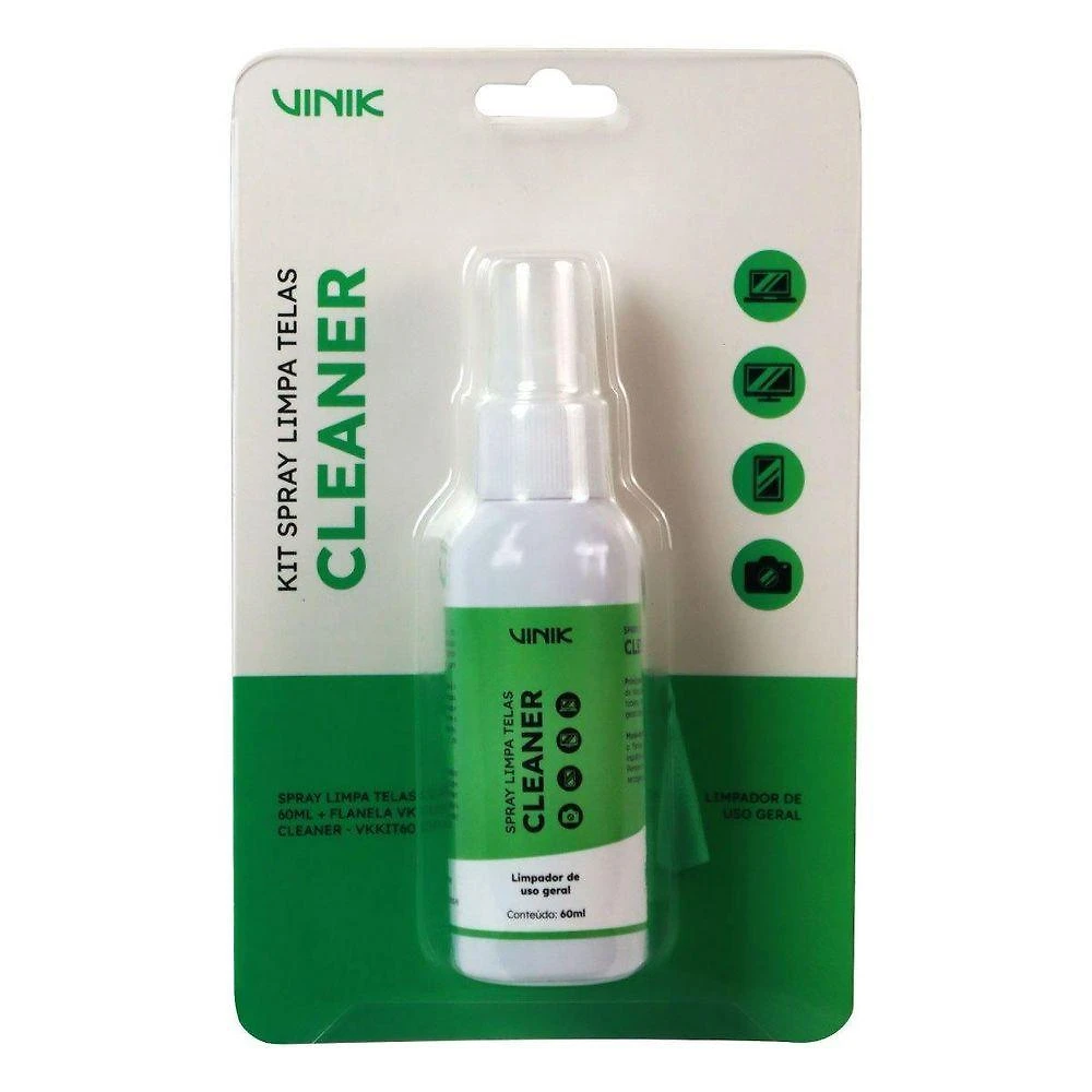 Kit Spray Limpa Telas 60ml + Flanela Vk Cleaner Vinik -