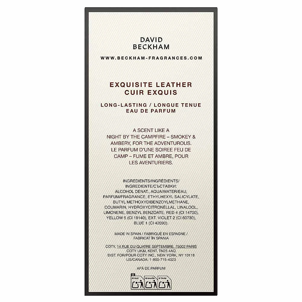 Perfume The Collection Exquisite Leather David Beckham Masculino Eau de Parfum 100ml