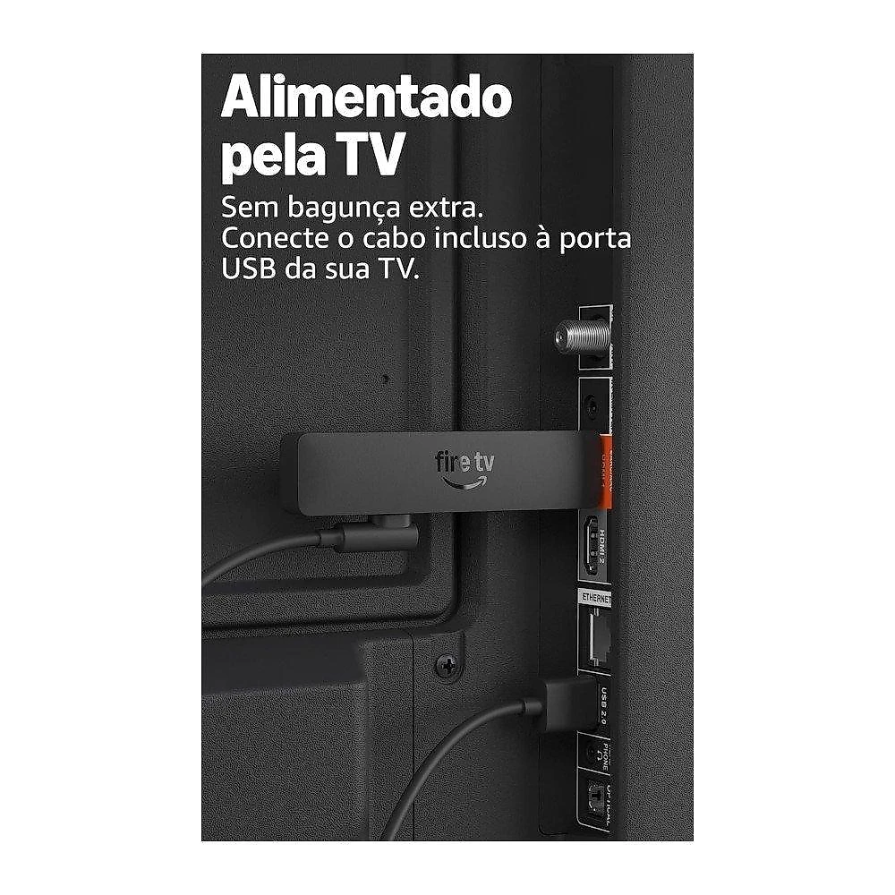 Smart Streaming Amazon Fire TV Stick HD 2ª Geração, Full HD, Wi-Fi, Bluetooth, Comando de Voz Alexa, Preto - B0DVK166SV