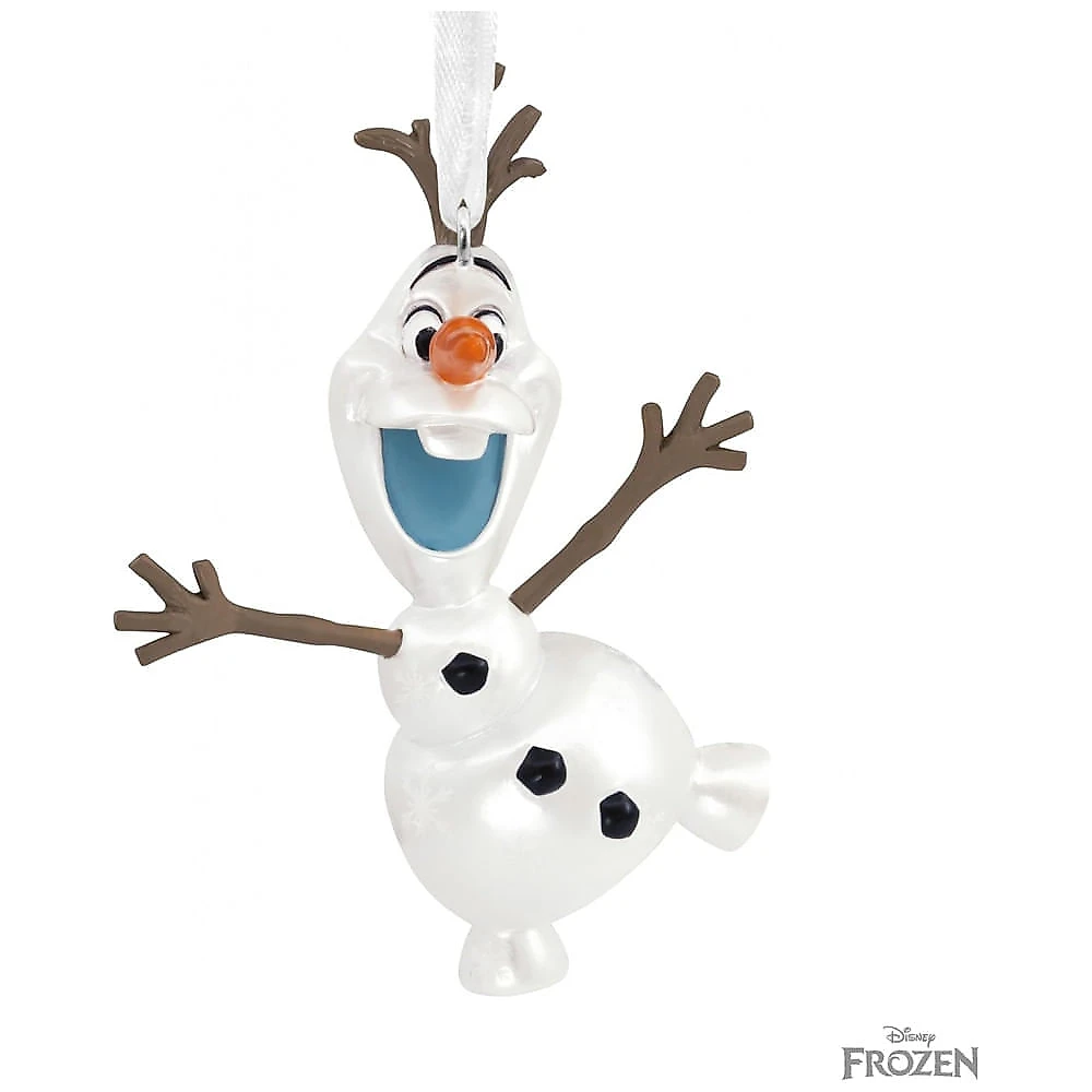 Enfeite Natalino Hallmark Disney Frozen Olaf 2HCM9020, Resina com Acabamento Perolado e Glitter