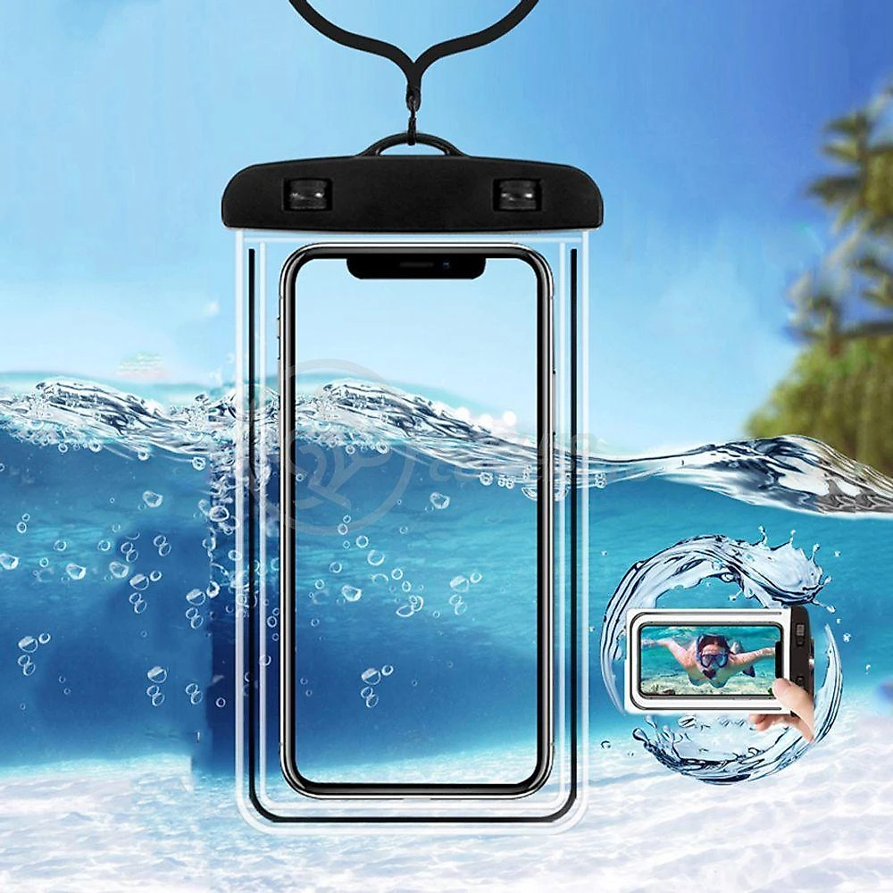 Capa Bolsa A Prova Dágua Impermeável Universal Para Celular - Preto