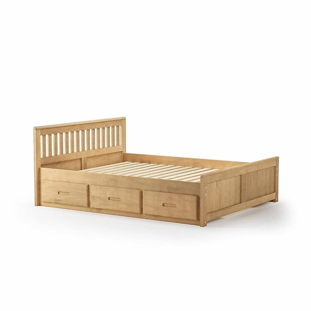 Cama King Size 06 Gavetas Madeira Maciça Cera tons&madeira