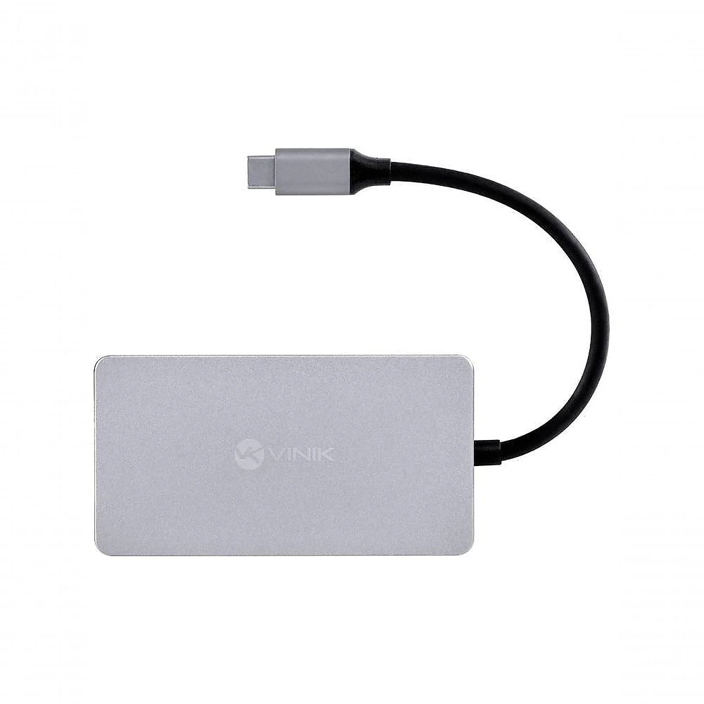 Hub USB Tipo C HC-5VGA 5 em 1 com 2 HDMI, VGA, USB 3.0 e Power Delivery 60W Vinik
