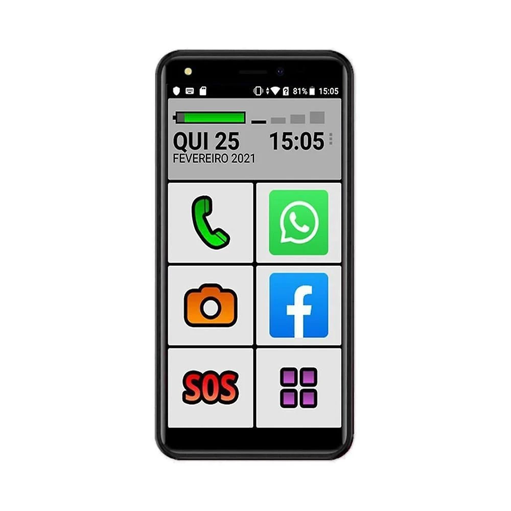 Miniatura Celular do Idoso Positivo 64GB 5.5 Android 10 Go Edition