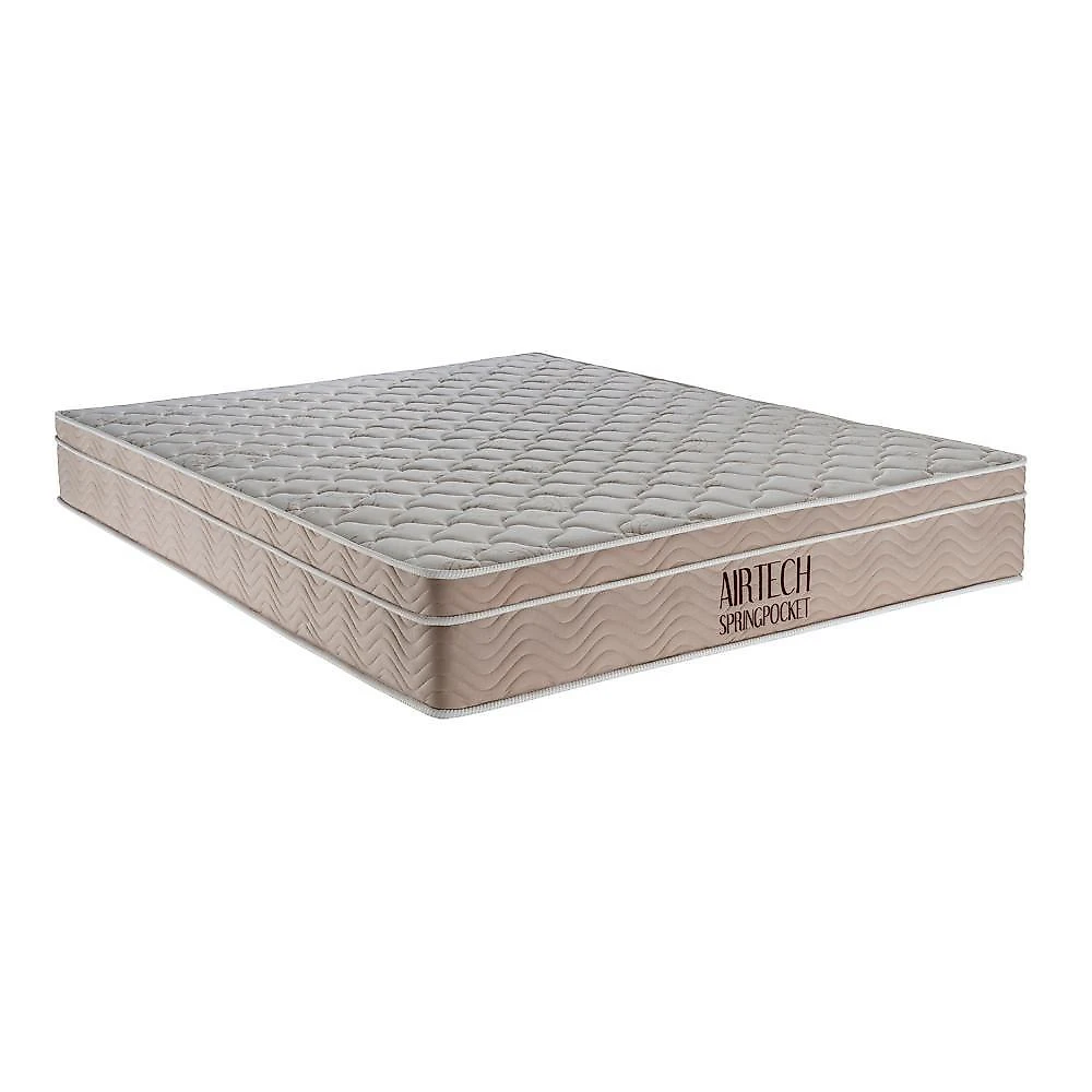 Cama Box King Airtech Spring Pocket Ortopillow Molas Ensacadas Branco Ortobom