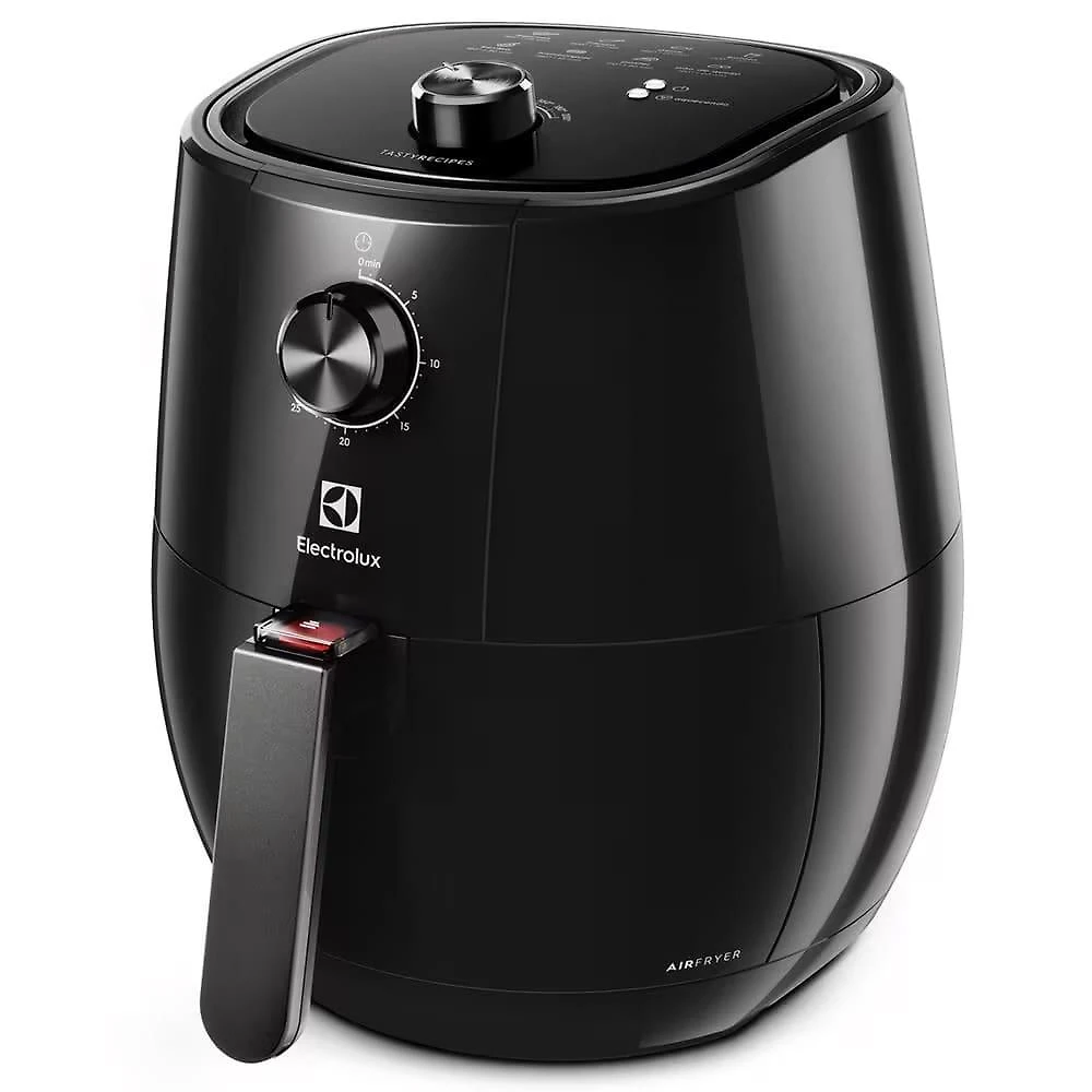 Fritadeira elétrica sem Óleo air fryer electrolux eaf10 efficient por rita lobo com 3,2l - preta