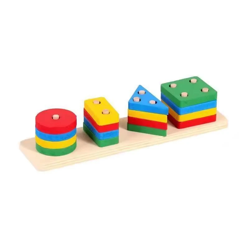 Miniatura Brinquedo Educativo Encaixe Madeira Brinquedo Bebê Brinquedo
