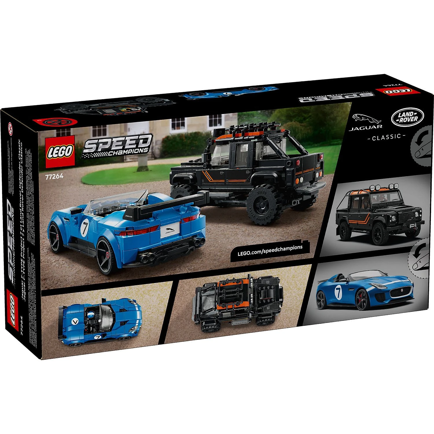 LEGO® Speed Champions - Jaguar Project 7 e Land Rover Defender