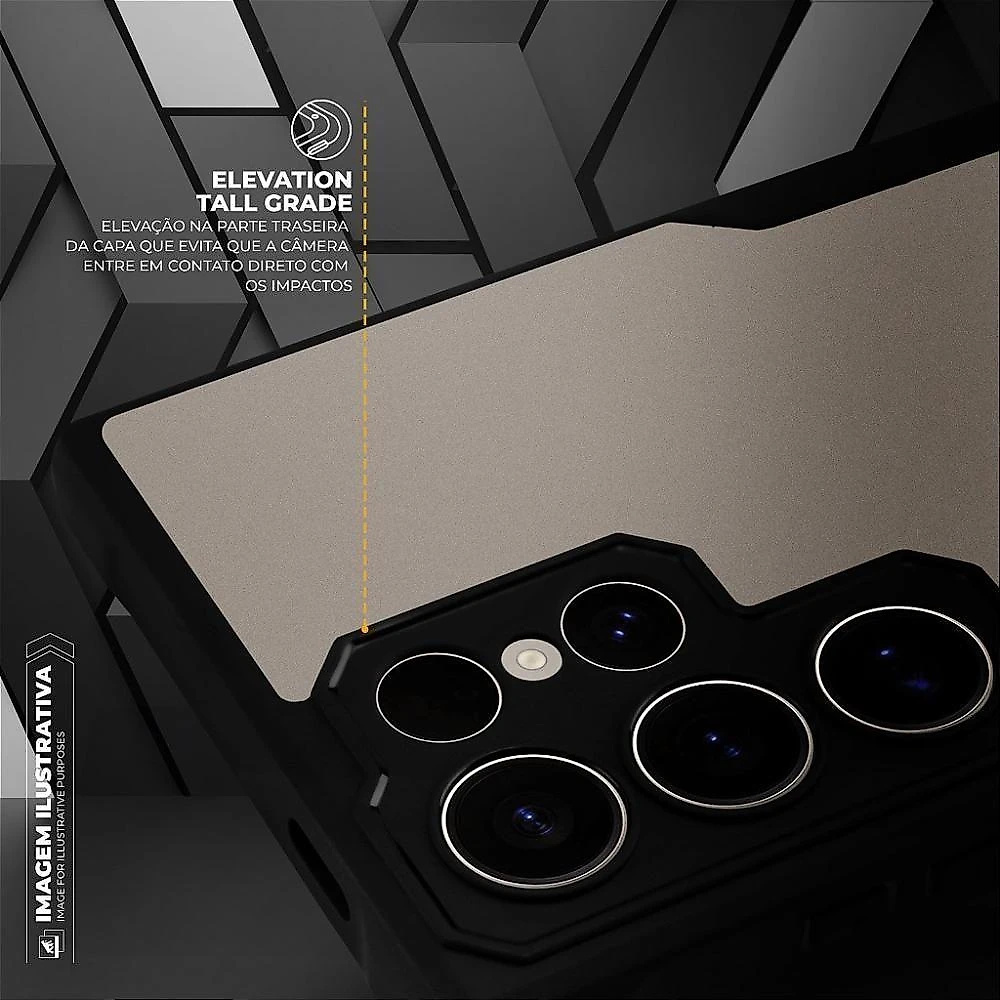 Capa para Samsung Galaxy A36 Dual Shock Sense Preta com Proteção Contra Impactos Gshield 1 Unidade