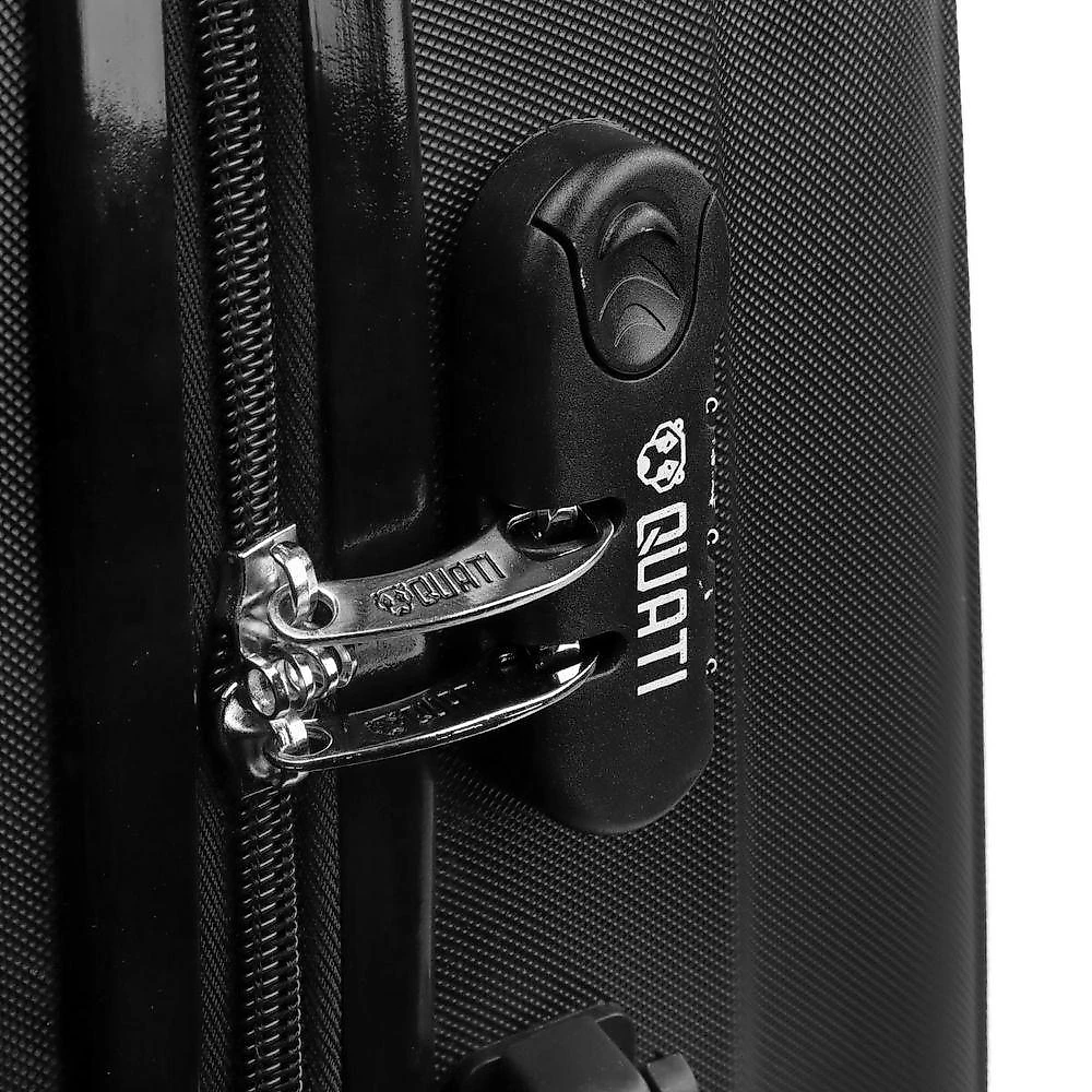 Mala de Viagem Grande Abs com Rodas 360o Zíper QMG-30 Preto Quati